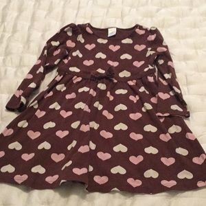 Gymboree Brown and Pink Hearts 💕 Dress
